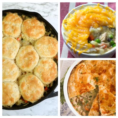 24 Tasty Homemade Pot Pie Recipes- If you want a filling dinner, or the perfect freezer meal, then you need to check out all of these tasty homemade pot pie recipes! | freezer meal ideas, freezer cooking, winter recipes, #potPie #recipes #dinnerRecipes #freezerRecipes #ACultivatedNest