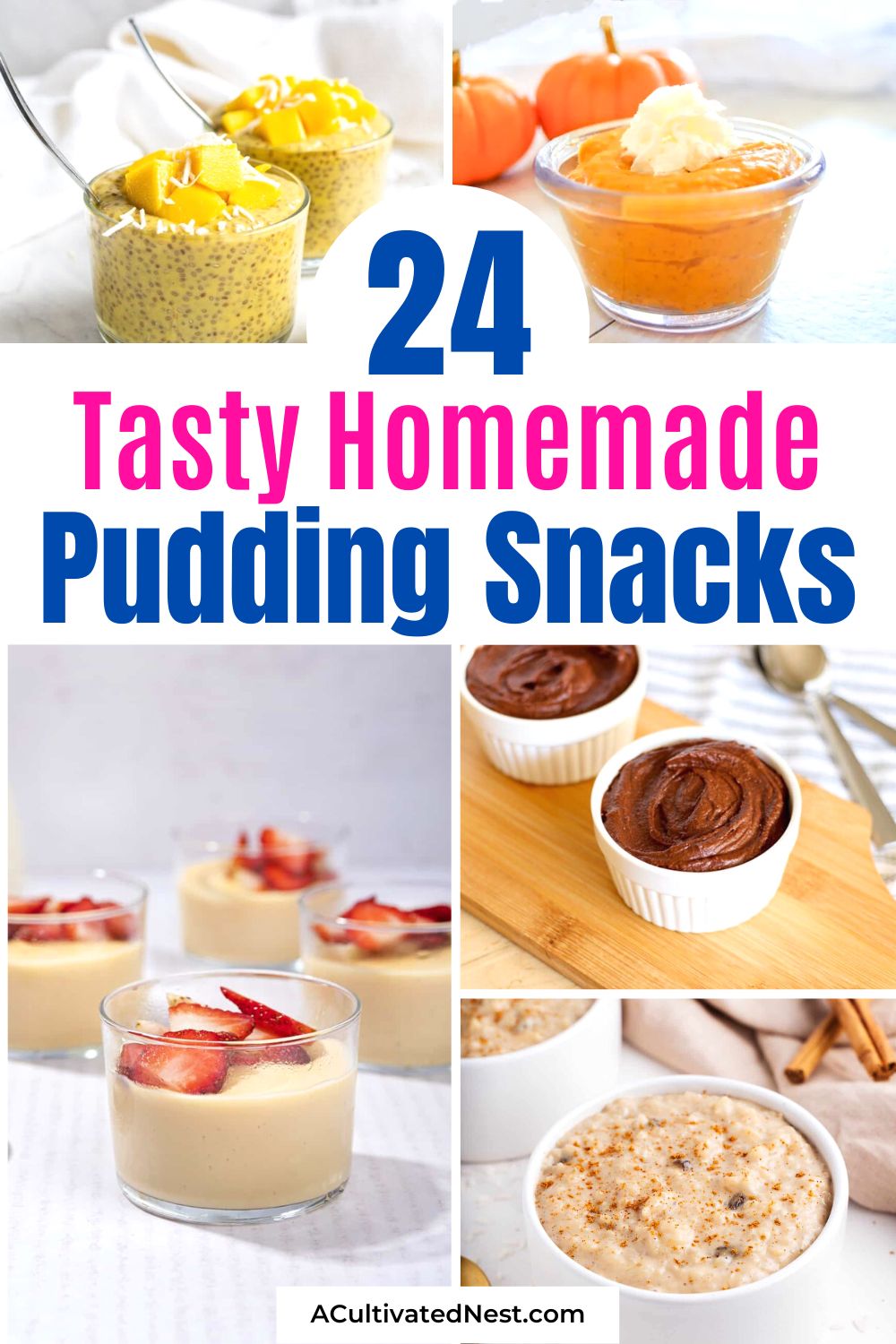 24 Tasty Homemade Pudding Snacks- Satisfy your sweet tooth with these delectable homemade pudding snacks! From classic chocolate to fruity favorites, these recipes are easy to make and impossible to resist. #snackRecipes #homemadePudding #snackIdeas #recipes #ACultivatedNest