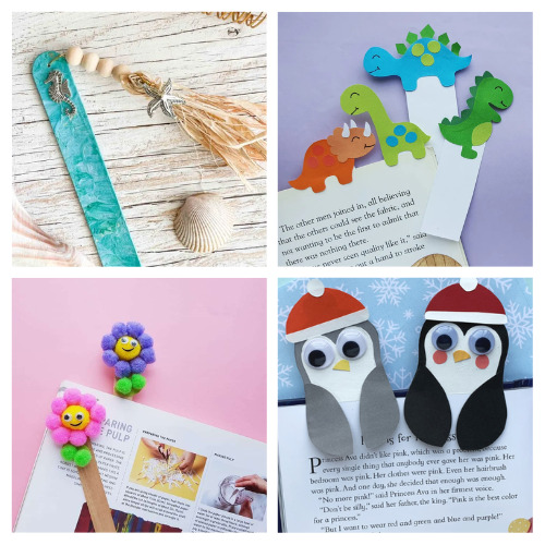 36 Cute DIY Bookmarks- Looking for a fun and easy craft project for you or the kids? Check out these cute bookmark crafts! Whether you're a bookworm yourself or looking for a unique gift for the reader in your life, these bookmarks are sure to add a personal touch to any book! | homemade bookmarks, DIY bookmarks, gifts for readers, gifts for book lovers, #crafts #bookmark #DIY #kidsCrafts #ACultivatedNest