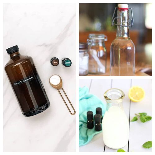 24 Easy DIY Mouthwash Recipes- If you want to maintain good dental hygiene on a budget, then you'll love these easy and effective DIY mouthwash recipes! | #homemade #mouthwash #DIY #diyMouthwash #ACultivatedNest