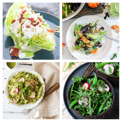  24 recettes de salades faciles pour le printemps et le printemps dans la saison des salades avec ces recettes faciles et délicieuses !  Des légumes verts frais aux légumes vibrants, ces salades sont parfaites pour un déjeuner ou un dîner léger.  |  #springRecipes #saladRecipes #recipes #healthyEating #ACultivatedNest