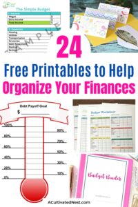 24 Free Printables to Organize Your Finances- A Cultivated Nest