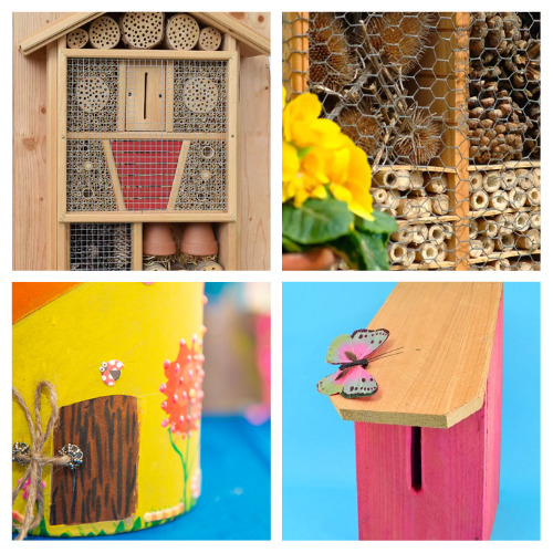 24 Easy and Cute DIY Insect Hotels- Create a welcoming haven for beneficial insects and add charm to your garden at the same time with these easy and cute DIY insect hotels! | #DIYGarden #InsectHotels #GardenIdeas #DIYProjects #ACultivatedNest