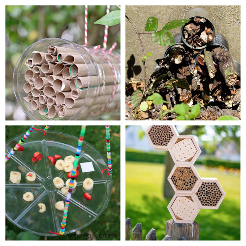 24 Easy and Cute DIY Bug Hotels- Create a welcoming haven for beneficial insects and add charm to your garden at the same time with these easy and cute DIY insect hotels! | #DIYGarden #InsectHotels #GardenIdeas #DIYProjects #ACultivatedNest