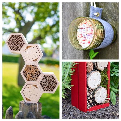 24 Easy and Cute DIY Insect Hotels- Create a welcoming haven for beneficial insects and add charm to your garden at the same time with these easy and cute DIY insect hotels! | #DIYGarden #InsectHotels #GardenIdeas #DIYProjects #ACultivatedNest