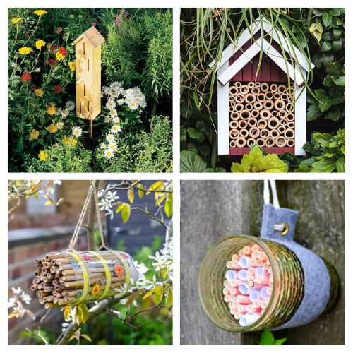 24 Easy and Cute DIY Bug Hotels- Create a welcoming haven for beneficial insects and add charm to your garden at the same time with these easy and cute DIY insect hotels! | #DIYGarden #InsectHotels #GardenIdeas #DIYProjects #ACultivatedNest