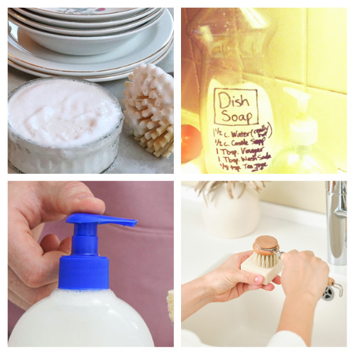 24 Effective Dish Soap DIY Recipes- Tired of using store-bought dish soaps that are harsh on your skin and the environment? Make your own with these effective DIY dish soap recipes! From natural ingredients to creative scents, you'll love these homemade alternatives. | #DIYdetergent #ecofriendly #nontoxic #homemadeCleaningProducts #ACultivatedNest