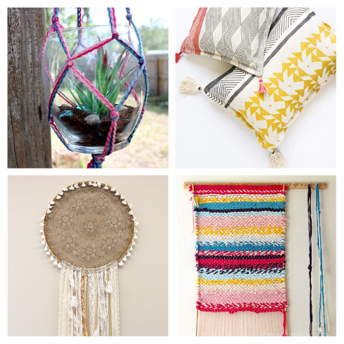 16 Fun Boho Chic DIY Décor Ideas- These fun DIY boho chic crafts will transform your home into a setting for good vibes and fun times with family and friends! | DIY decor, homemade boho decor, #DIY #craft #bohoChic #boho #ACultivatedNest