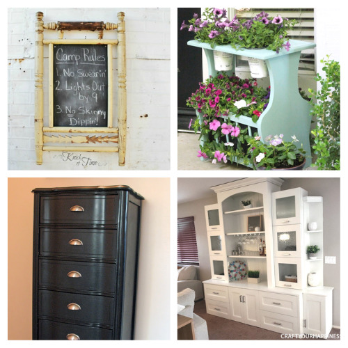 16 Creative Ways to Upcycle Old Furniture- Give your old furniture a new lease on life with these creative ways to upcycle old furniture! From dressers to chairs, get inspired to breathe new life into your home décor. | #Upcycle #DIYFurniture #HomeDecorIdeas #repurpose #ACultivatedNest