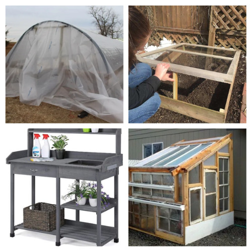 24 Easy Handmade Greenhouse Ideas- Ready to take your gardening skills to the next level? Dive into these easy DIY greenhouse ideas and create your own plant paradise! These are perfect for locations with harsh weather! | #DIY #gardenDIY #greenhouse #gardening #ACultivatedNest