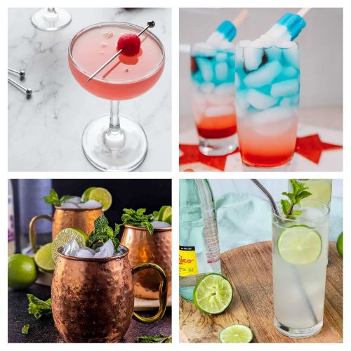 32 Easy and Delicious Summer Cocktails- Quench your summer thirst with these refreshing and delightful summer cocktail recipes! Plus, tips are included to turn these into mocktails! | #drinks #drinkRecipes #cocktails #summerDrinks #ACultivatedNest