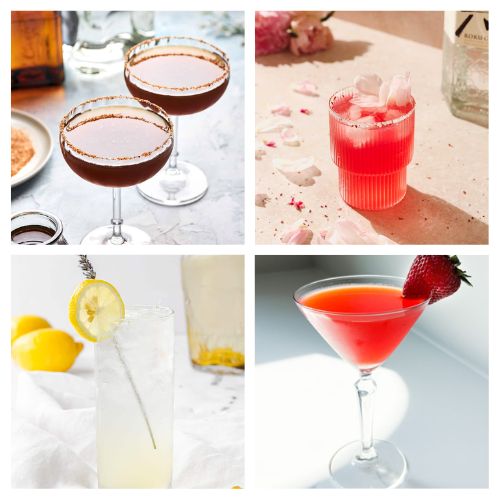 32 Easy and Delicious Summer Cocktail Recipes- Quench your summer thirst with these refreshing and delightful summer cocktail recipes! Plus, tips are included to turn these into mocktails! | #drinks #drinkRecipes #cocktails #summerDrinks #ACultivatedNest