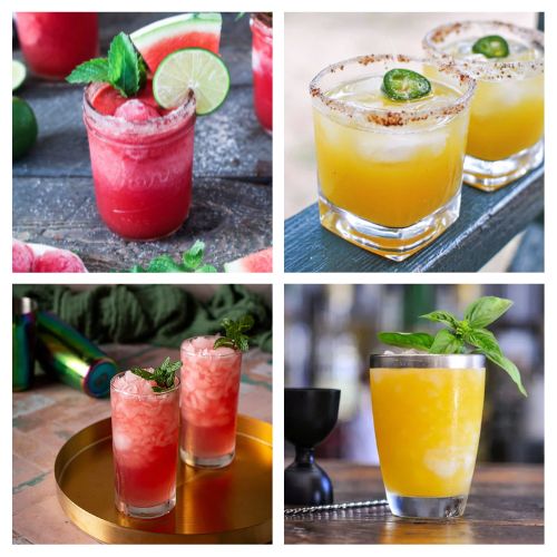 32 Easy and Delicious Summer Cocktail Recipes- Quench your summer thirst with these refreshing and delightful summer cocktail recipes! Plus, tips are included to turn these into mocktails! | #drinks #drinkRecipes #cocktails #summerDrinks #ACultivatedNest