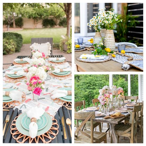 24 Gorgeous Summer Tablescapes- Elevate your summer gatherings with these stunning summer tablescapes. From vibrant colors to whimsical details, discover budget-friendly ideas to create a picture-perfect dining experience! | #tablescape #summerDecor #summerDecorating #budgetDecorating #ACultivatedNest