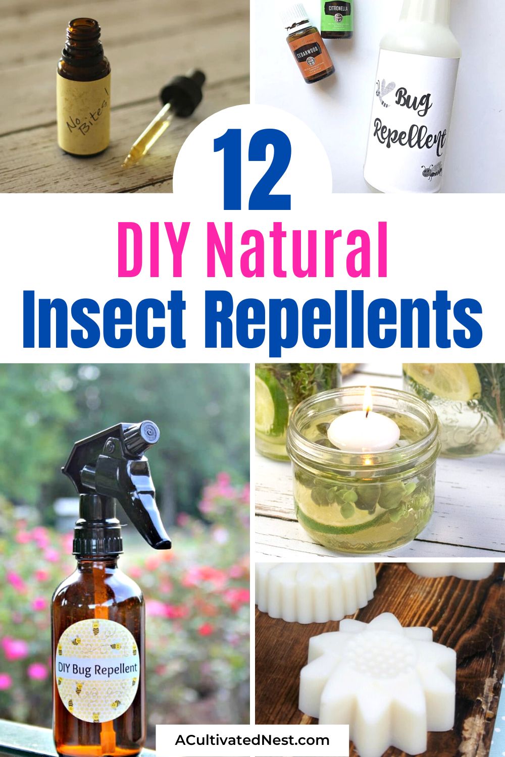12 DIY Natural Insect Repellents- Protect yourself and your loved ones from insects the natural way! Discover 12 effective DIY insect repellents that are easy to make and free from harmful chemicals. | #NaturalInsectRepellent #DIYBugSpray #OutdoorHacks #DIYInsectRepellent #ACultivatedNest