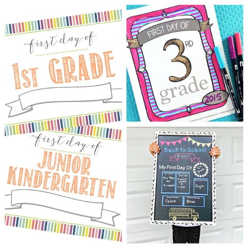 16 Free Back-to-School Printable Signs + Banners- Check out these free back-to-school printable signs + banners in a variety of colors and sizes, and create fun 1st day of school photos for your family! | #backToSchool #freePrintables #printables #schoolSigns #ACultivatedNest