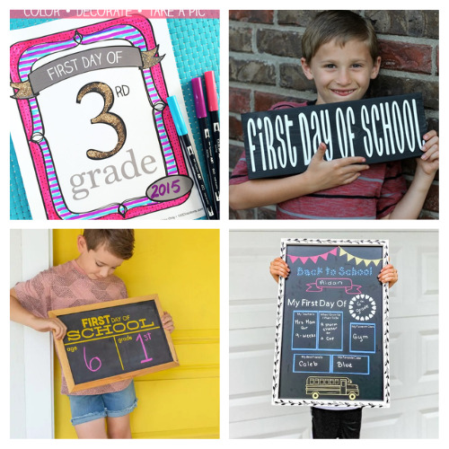 16 Free Back-to-School Printable Signs + Banners- Check out these free back-to-school printable signs + banners in a variety of colors and sizes, and create fun 1st day of school photos for your family! | #backToSchool #freePrintables #printables #schoolSigns #ACultivatedNest