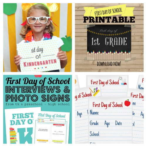 16 Free Back-to-School Printable Signs + Banners- Check out these free back-to-school printable signs + banners in a variety of colors and sizes, and create fun 1st day of school photos for your family! | #backToSchool #freePrintables #printables #schoolSigns #ACultivatedNest