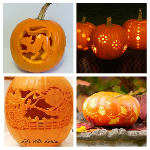 16 Fun Pumpkin Carving Ideas- Elevate your pumpkin carving game with these unique and creative pumpkin carving ideas! From spooky to whimsical, these pumpkin designs are sure to inspire your Halloween decorations. | #PumpkinCarving #HalloweenDecor #DIYCrafts #pumpkins #ACultivatedNest