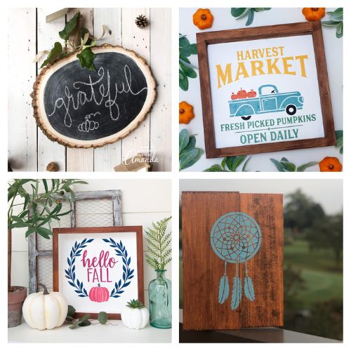 20 Gorgeous Fall Sign DIY Projects- Bring the warmth and beauty of fall into your home with these gorgeous DIY fall signs! From rustic wood to elegant chalkboard designs, these creative autumn-inspired signs will add a cozy touch to your décor! | #DIYFallDecor #AutumnSigns #FallCrafts #DIY #ACultivatedNest