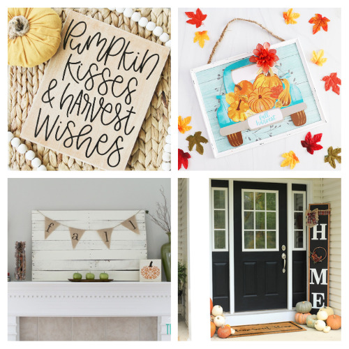 16 Beautiful Fall Sign Crafts- Welcome fall with these stunning DIY fall signs! Whether you're decorating your home or creating a cozy atmosphere, these easy-to-make signs will add a touch of autumn charm. | autumn decorating, fall porch signs, fall mantle signs, #FallDecor #DIYProjects #crafts #fallDecorating #ACultivatedNest