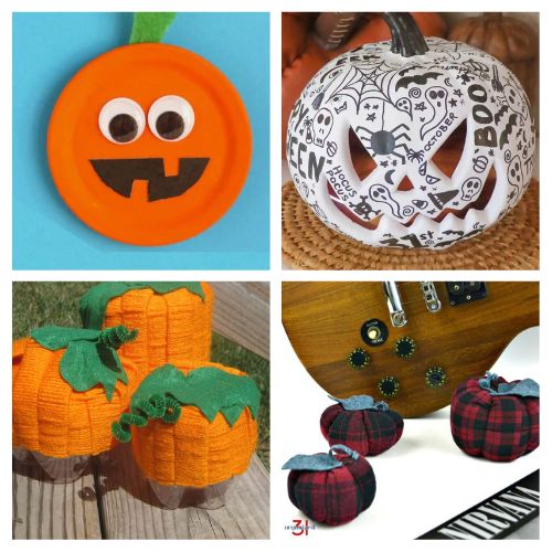 32 Creative Upcycled Pumpkin Projects- Want to decorate with pumpkins, without using actual pumpkins? Check out these ingenious ways to upcycle and repurpose everyday items into frugal pumpkin décor! | #Upcycling #PumpkinProjects #fallDecor #diyProjects #ACultivatedNest