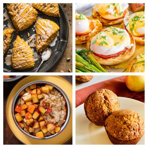 36 Tasty Breakfast Recipes for Autumn- Wake up to the taste of autumn with our collection of delectable fall breakfast recipes. From cozy pancakes to hearty oatmeal, these dishes will fill your mornings with the warmth of the season. | #recipes #fallFood #autumn #breakfast #ACultivatedNest