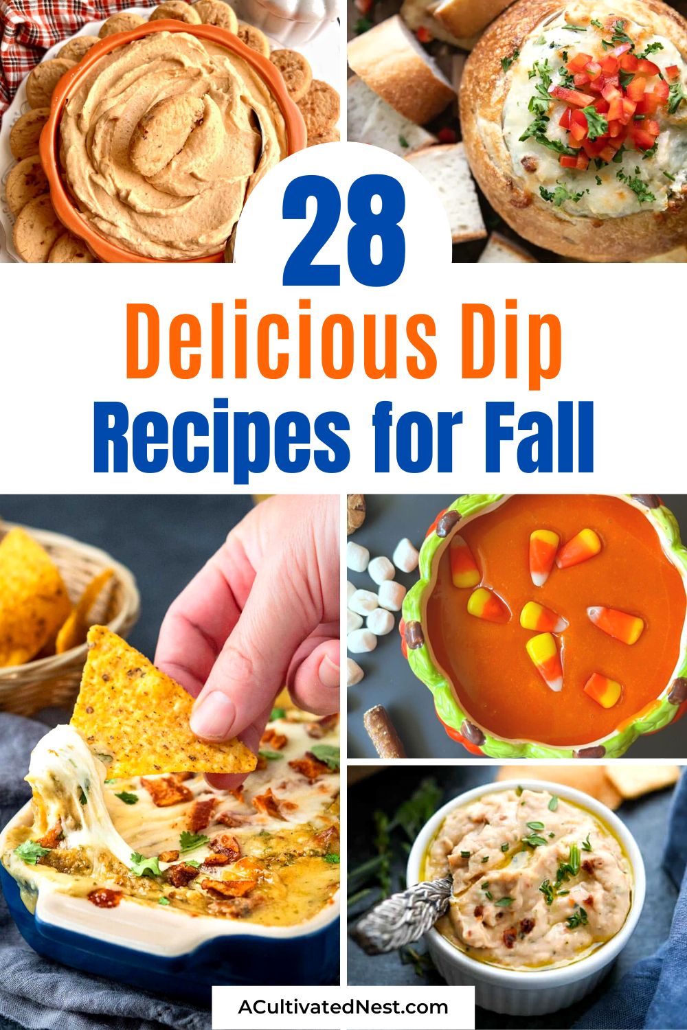 28 Tasty Fall Dip Recipes- Craving fall comfort food? Dive into a world of savory and sweet fall dips! Explore mouthwatering dip recipes that celebrate the flavors of the season. Perfect for game day, parties, or cozy nights in. | #FallRecipes #dipRecipes #ComfortFood #appetizerRecipes #ACultivatedNest