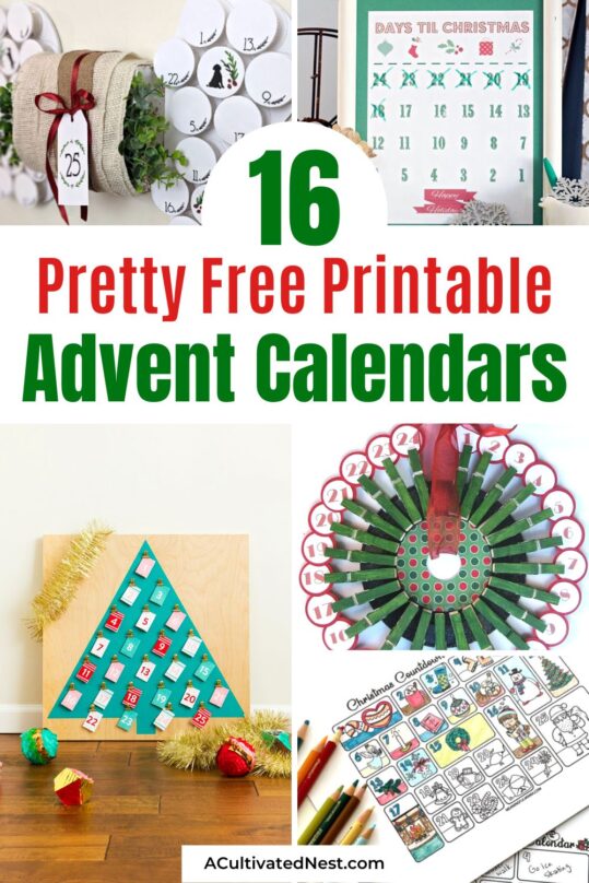 16 Beautiful Free Printable Advent Calendars- A Cultivated Nest