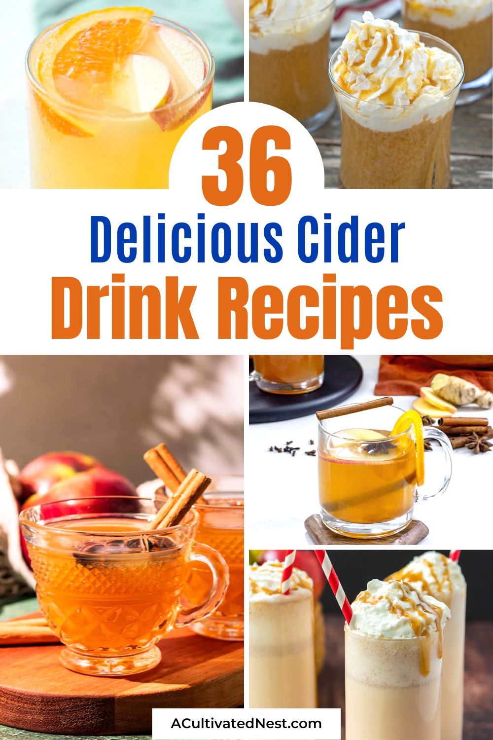 36 Delicious Cider Drink Recipes- Spice up your autumn evenings with our handpicked selection of delicious cider drink recipes! From classic hot apple ciders to creative cider cocktails, these recipes are sure to add a touch of warmth and flavor to your fall festivities. | #fallRecipes#FallFlavors #drinkRecipes #appleCider #ACultivatedNest