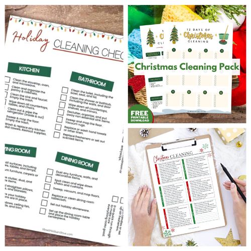 12 Free Printable Holiday Cleaning Checklists- Simplify your holiday cleaning with our collection of free printable holiday cleaning checklists! Stay organized and stress-free during the festive season with these handy printables! | #HolidayCleaning #Printables #CleanHome #cleaningTips #ACultivatedNest