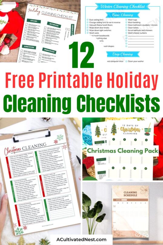 12 Free Printable Holiday Cleaning Checklists- A Cultivated Nest