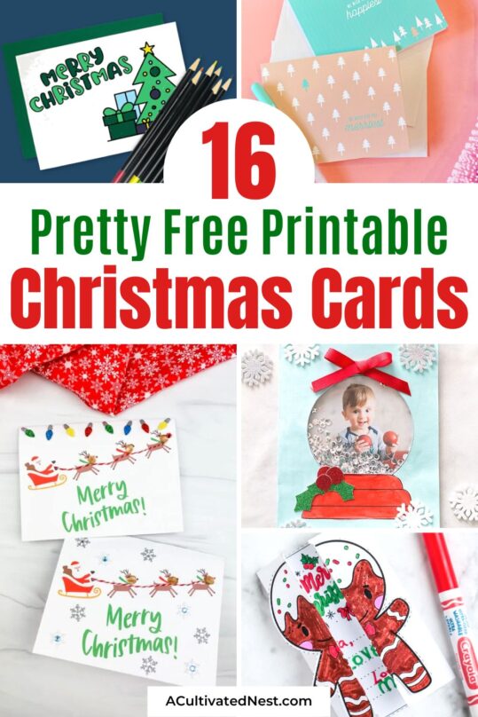 16 Beautiful Free Printable Christmas Cards- A Cultivated Nest