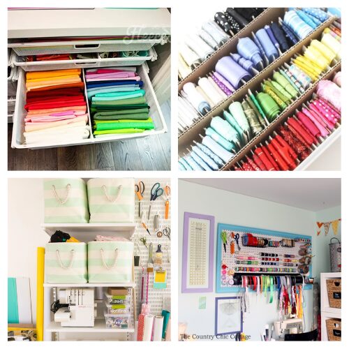 16 Clever Ways to Organize Sewing Supplies- Transform your sewing space with these brilliant organization hacks! From fabric storage to thread organization, these tips will streamline your sewing room in no time. | #sewing #craftRoomOrganization #organizingTips #organization #ACultivatedNest