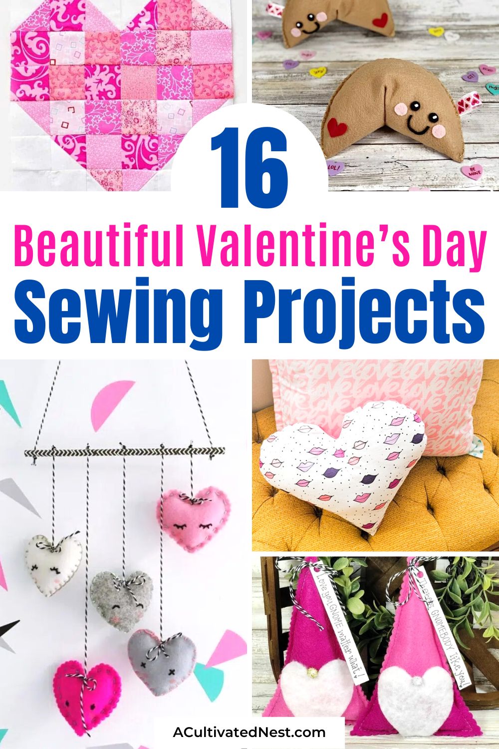16 Beautiful DIY Valentine's Day Sewing Projects- Stitch your way to a memorable Valentine's Day with these beautiful DIY sewing projects. Create delightful crafts and decorations that capture the spirit of love. Perfect for adding a handmade touch to your celebration! | #ValentinesDIY #sewingProjects #ValentinesDay #crafts #ACultivatedNest