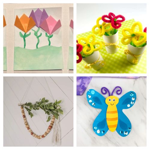 28 Cute Spring Crafts- Spring into creativity with the cute spring crafts for all ages! From home décor to gift ideas, these DIY projects will bring the beauty of spring indoors. | #spring #crafts #craftsForKids #diyProjects #ACultivatedNest