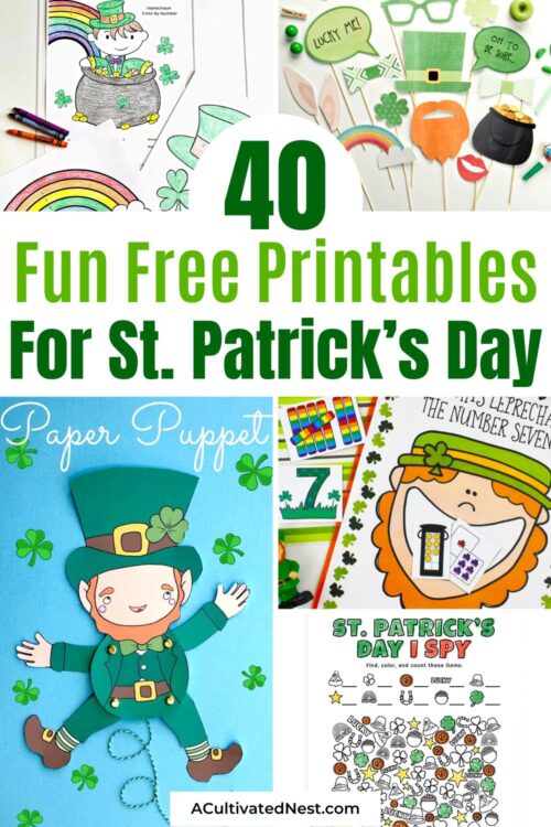 40 Fun Free St. Patrick's Day Printables- A Cultivated Nest