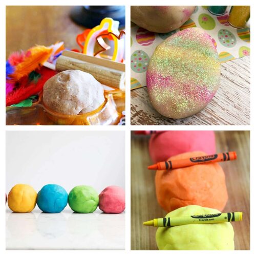 16 Fun DIY Play Doughs for Kids- Unleash your kids' creativity with these fun and easy DIY play dough recipes! From glittery to scented creations, discover the perfect playtime activity that's both educational and entertaining. | #DIYPlayDough #KidsCrafts #CreativePlay #craftsForKids #ACultivatedNest