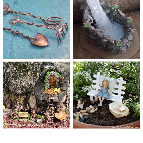 16 Cute Fairy Garden Miniature Item Crafts- Bring a sprinkle of magic to your garden with these adorable DIY fairy garden ideas! Learn how to create miniature chairs, whimsical ladders, and enchanting doors on a budget. Perfect for garden lovers looking to add a touch of fantasy! | #fairyGarden #DIY #crafts #miniatures #ACultivatedNest