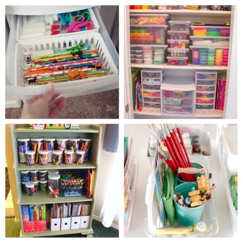 12 Creative Kids Craft Supply Organizing Tips- Say goodbye to messy art spaces! Dive into inventive solutions for organizing your kids' art supplies. From clever storage hacks to adorable DIY projects, these ideas are sure to inspire creativity while keeping chaos at bay. Get your art corner in tip-top shape! | #organizingTips #organizationForKids #craftOrganization #homeOrganization #ACultivatedNest