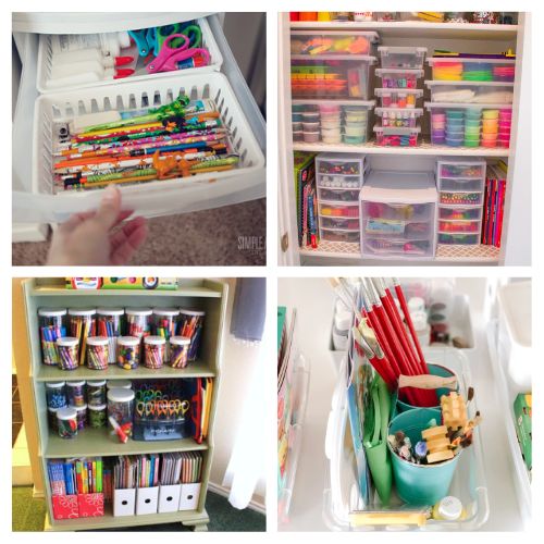 12 Creative Kids Art Supply Organization Solutions - A Cultivated Nest