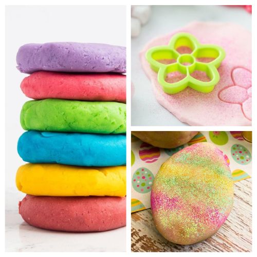 16 Fun DIY Play Doughs for Kids- Unleash your kids' creativity with these fun and easy DIY play dough recipes! From glittery to scented creations, discover the perfect playtime activity that's both educational and entertaining. | #DIYPlayDough #KidsCrafts #CreativePlay #craftsForKids #ACultivatedNest