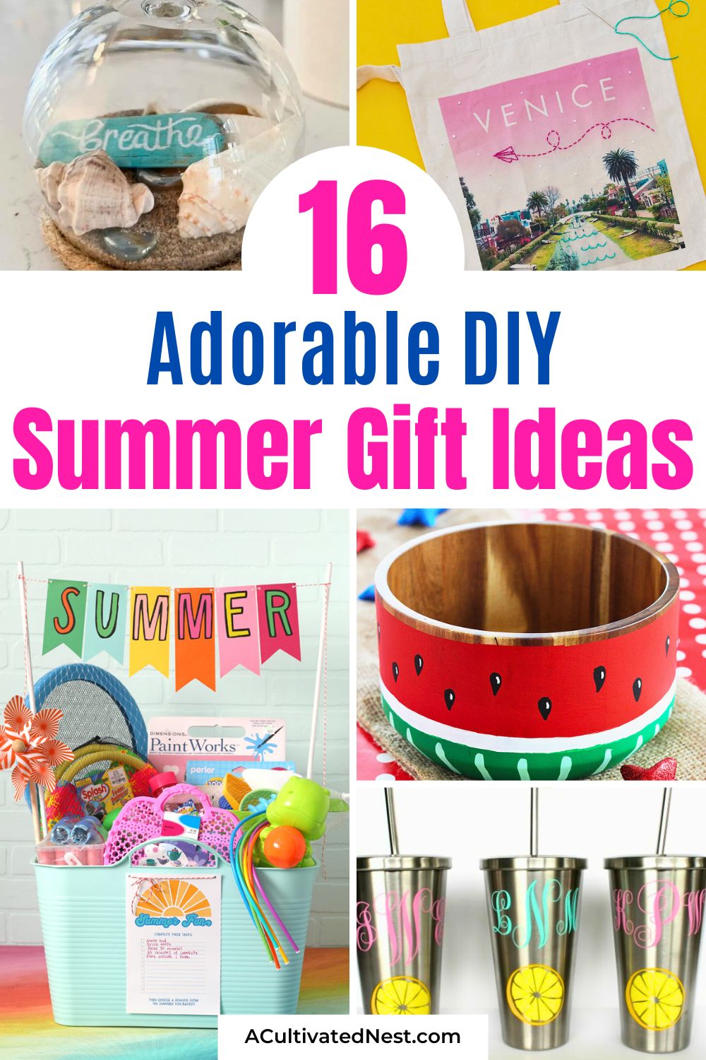 16 Adorable DIY Summer Gift Ideas- Check out cute and creative DIY summer gift ideas that will bring joy to your loved ones. Easy, fun, and perfect for summer! | #SummerDIY #GiftGiving #CraftIdeas #DIYGifts #ACultivatedNest