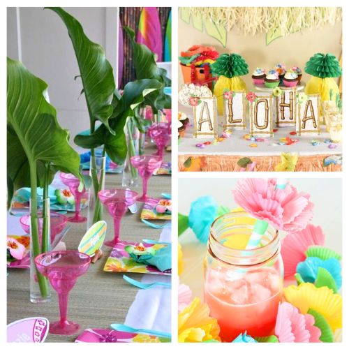 20 Fun Luau Party DIYs- Planning a luau party? Check out these fun luau party DIYs to turn your event into a tropical paradise! From handmade decorations to themed invitations and tasty treats, these DIY projects will transport your guests to a Hawaiian getaway. | #LuauParty #DIYPartyIdeas #summerDIYs #diyProjects #ACultivatedNest