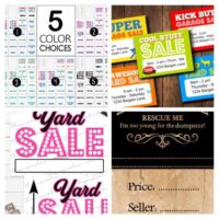 12 Handy Garage Sale Free Printables- A Cultivated Nest