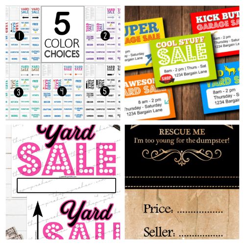 12 Handy Yard Sale Free Printables- Get organized for your next garage sale with these handy garage sale free printables! From pricing tags to signs, these handy printables will make your sale a success. Download now and take the stress out of your sale prep. | #GarageSale #FreePrintables #OrganizationTips #yardSale #ACultivatedNest