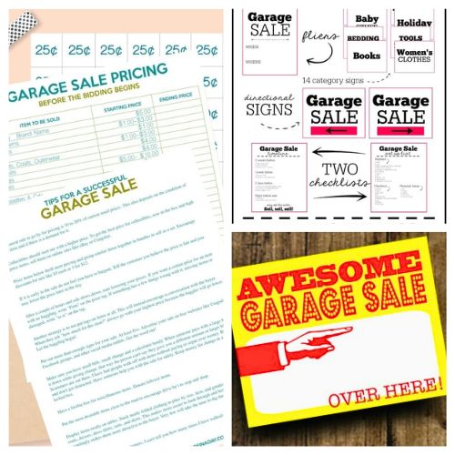 12 Handy Garage Sale Free Printables- Get organized for your next garage sale with these handy garage sale free printables! From pricing tags to signs, these handy printables will make your sale a success. Download now and take the stress out of your sale prep. | #GarageSale #FreePrintables #OrganizationTips #yardSale #ACultivatedNest