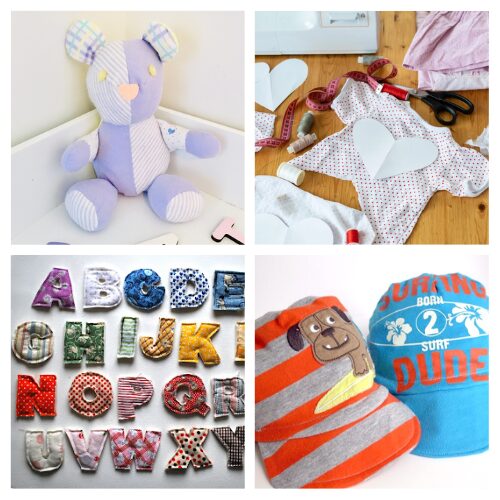 16 Adorable Ways to Upcycle Baby Clothes- Looking for creative ways to repurpose your little one's outgrown baby clothes? These adorable upcycling ideas will let you cherish those memories in a whole new way! From keepsake memory bears and quilts to garlands and Christmas ornaments, there's a project here for every sentimental heart. | #UpcycleBabyClothes #DIYProjects #BabyKeepsakes #upcycling #ACultivatedNest