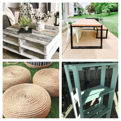 16 Easy Summer Outdoor Furniture DIY Projects- Transform your backyard into an outdoor oasis this summer with these easy DIY outdoor furniture projects! From pallet couches to colorful chair makeovers, you'll find a variety of ideas to upgrade your patio or garden. Perfect for summer weekends! | #DIY #OutdoorFurniture #SummerProjects #diyProjects #ACultivatedNest