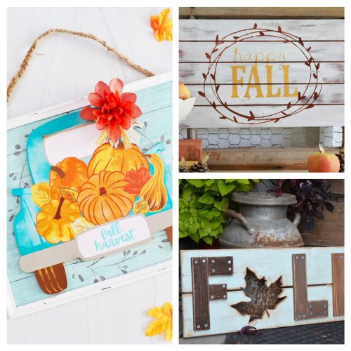 16 Beautiful DIY Fall Signs- Welcome fall with these stunning DIY fall signs! Whether you're decorating your home or creating a cozy atmosphere, these easy-to-make signs will add a touch of autumn charm. | autumn decorating, fall porch signs, fall mantle signs, #FallDecor #DIYProjects #crafts #fallDecorating #ACultivatedNest